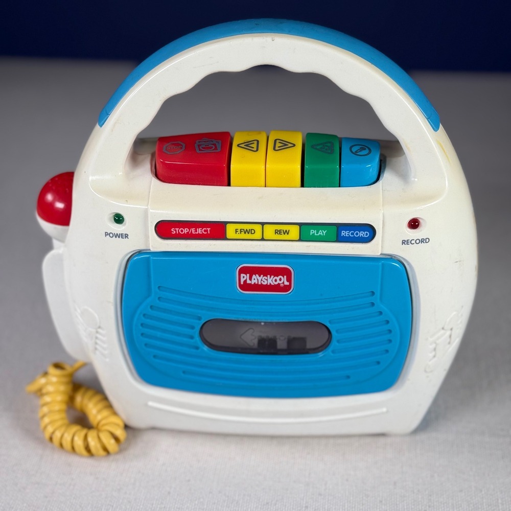 Vintage 1998 Playskool PS-452 Cassette Tape Recorder Sing-Along Microphone Toy
